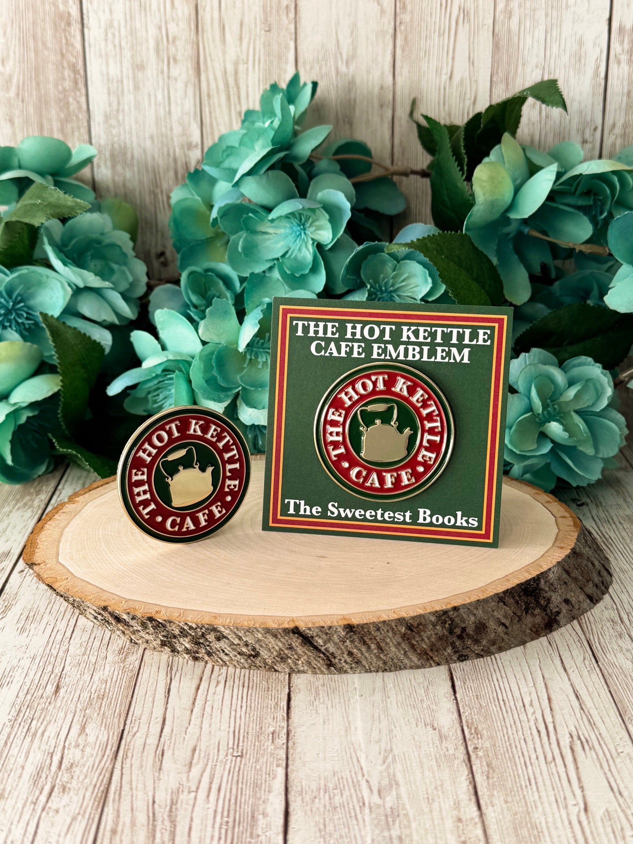 The Hot Kettle Cafe Emblem Soft Enamel Pin | Nancy Drew Danger on Deception Island