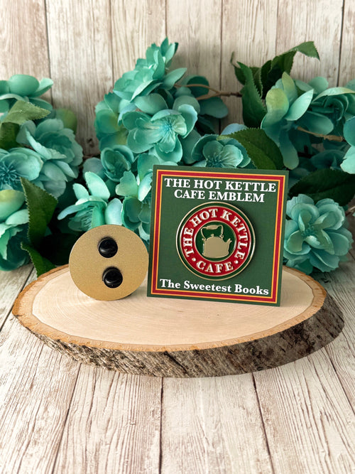 The Hot Kettle Cafe Emblem Soft Enamel Pin | Nancy Drew Danger on Deception Island