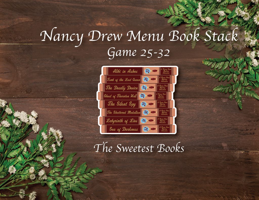 Nancy Drew Menu Book Stack Customizable Sticker
