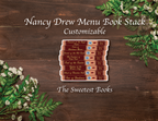 Nancy Drew Menu Book Stack Customizable Sticker