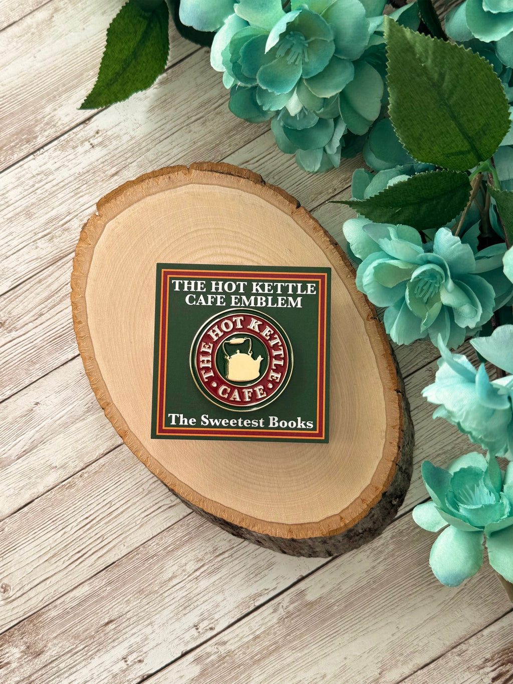 The Hot Kettle Cafe Emblem Soft Enamel Pin | Nancy Drew Danger on Deception Island